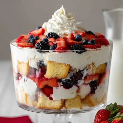 mixed berry shortcake trifle