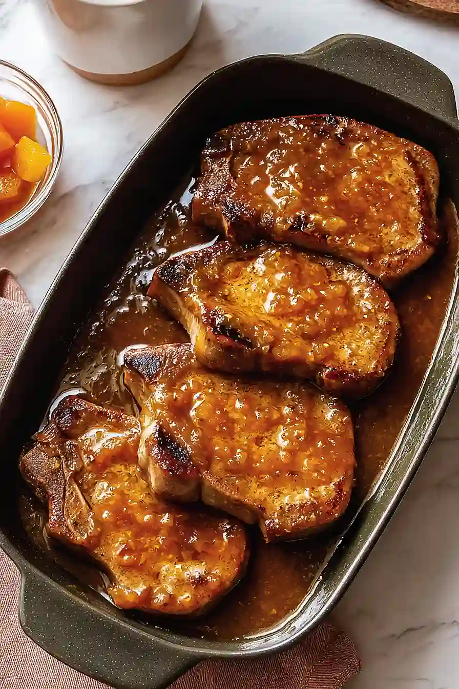 apricot glazed pork chops