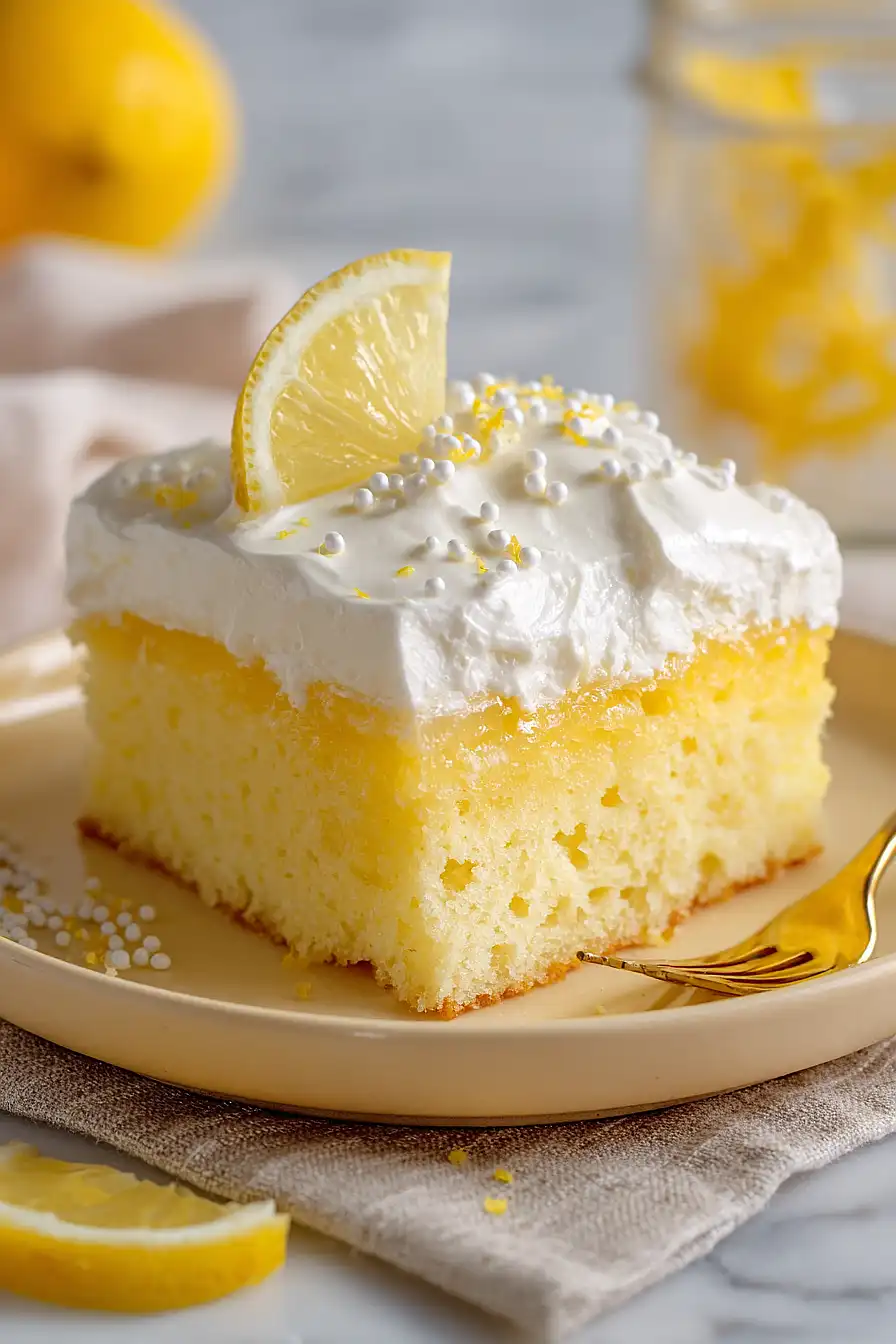 triple lemon jello poke cake