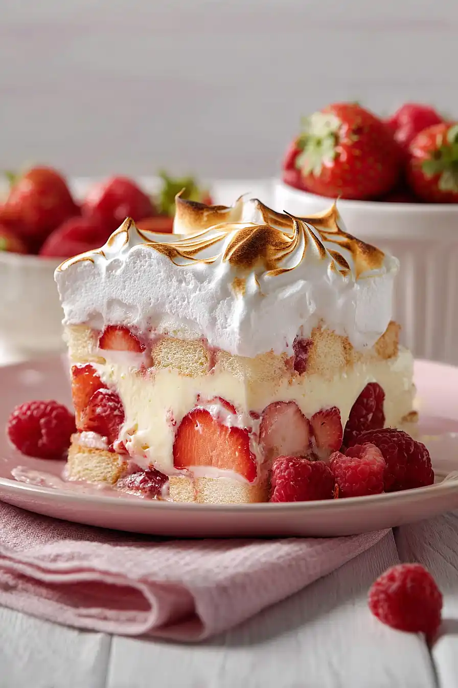 berry meringue trifle