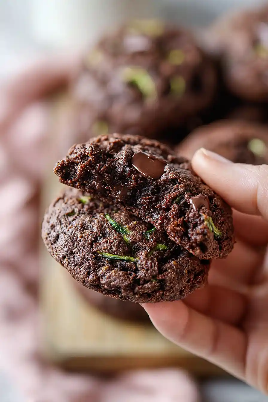triple chocolate zucchini cookies