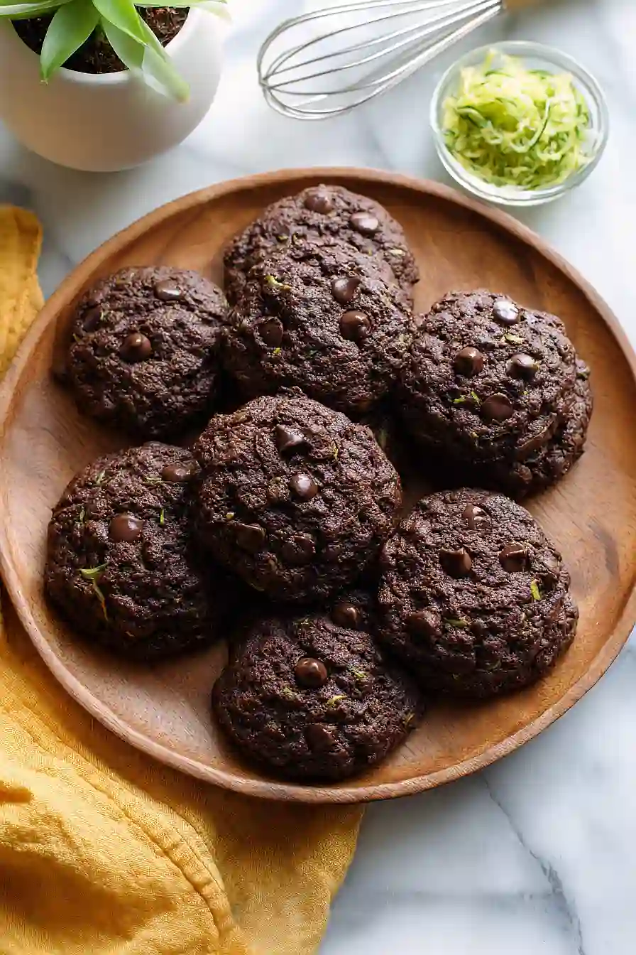 double chocolate zucchini cookies