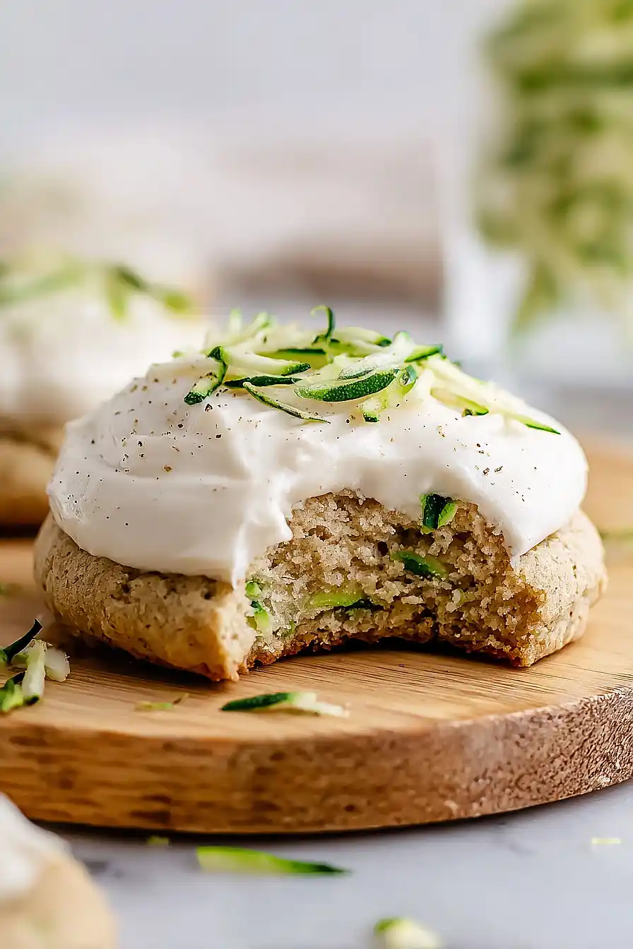 zucchini cookies with brown butter cream cheese frosting
