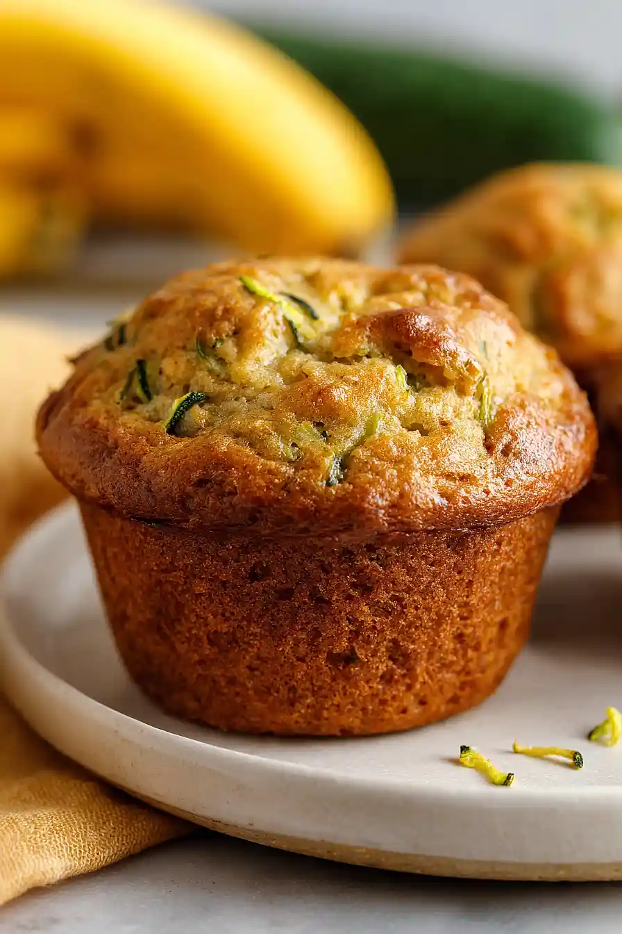 banana zucchini muffins