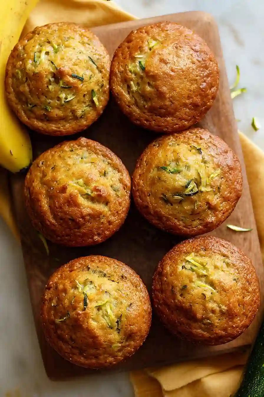 banana zucchini muffins