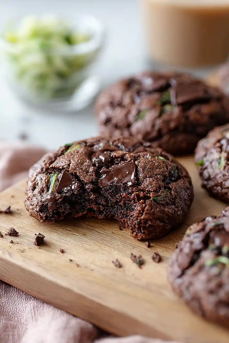 triple chocolate zucchini cookies