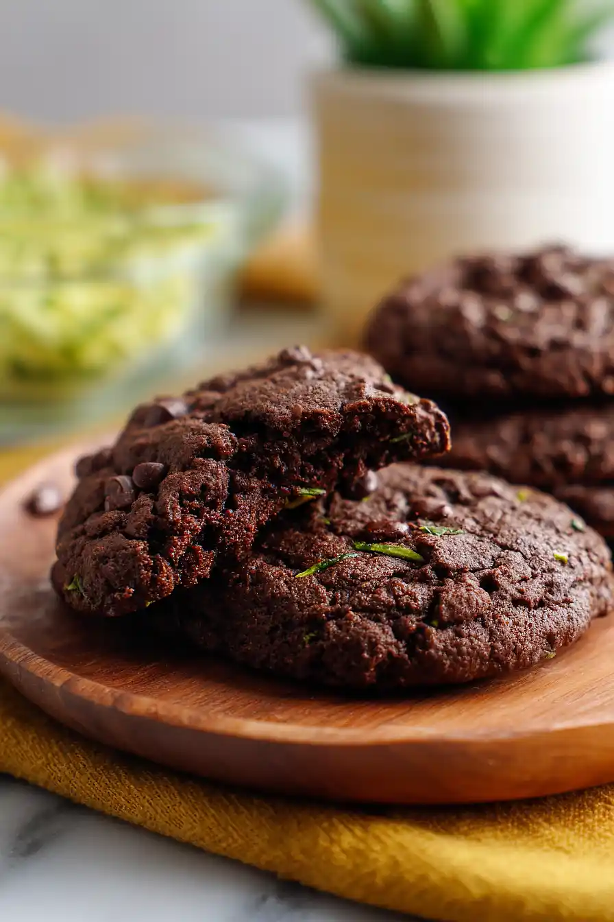 double chocolate zucchini cookies