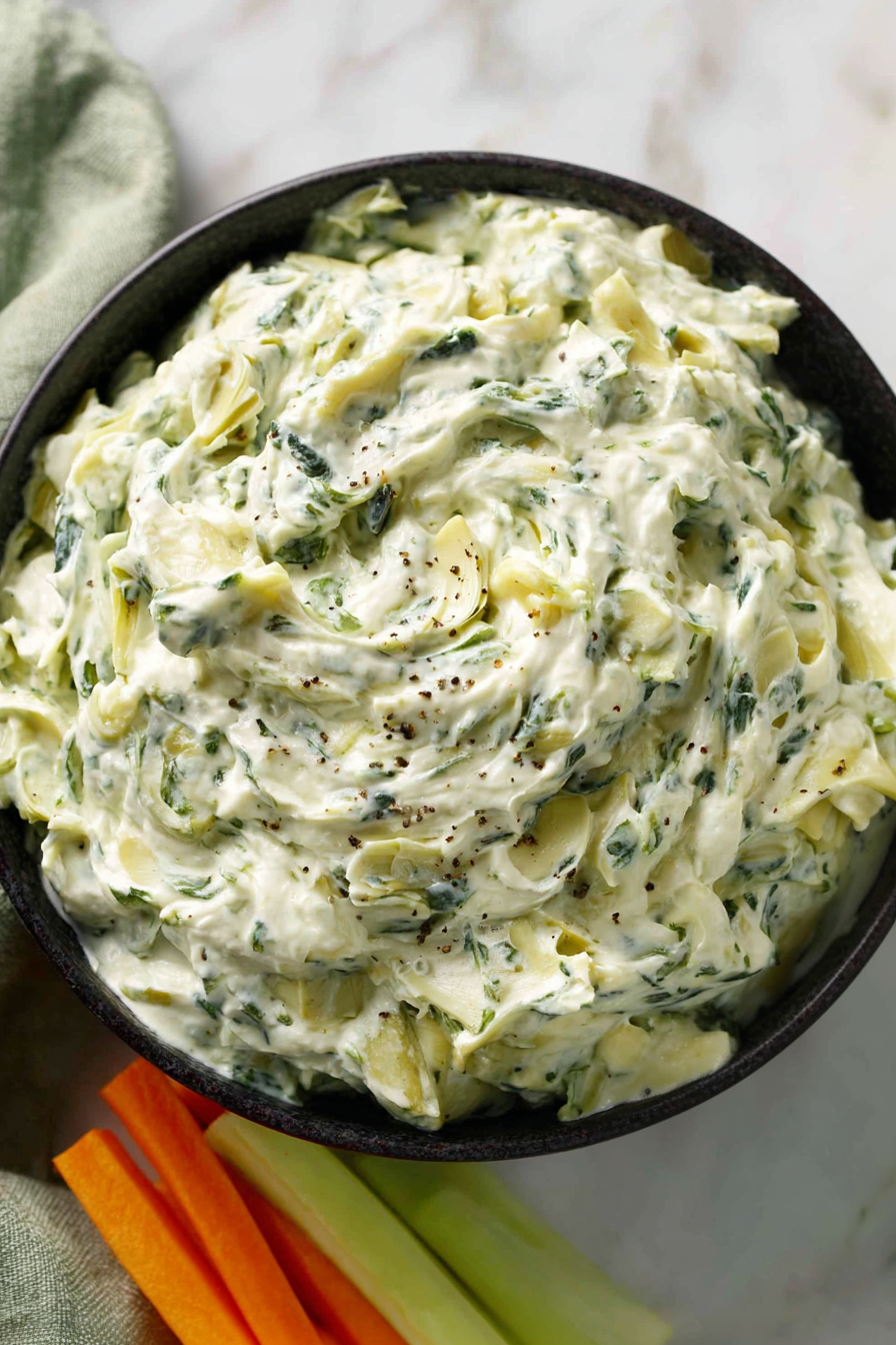 cold spinach artichoke dip
