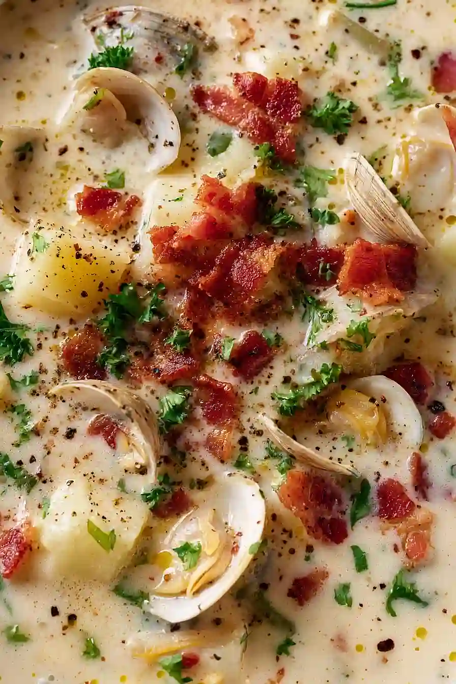 clam chowder with fresh clams
