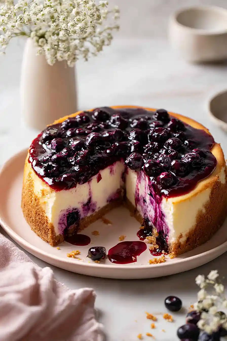 huckleberry cheesecake