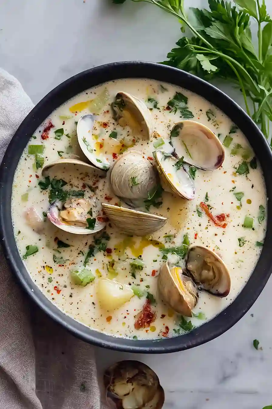 clam chowder with fresh clams