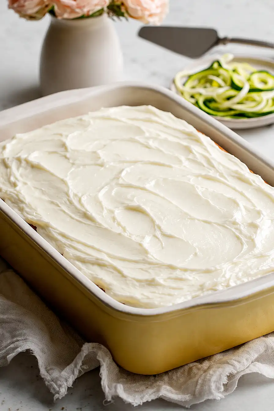 zucchini cake with cream cheese frosting