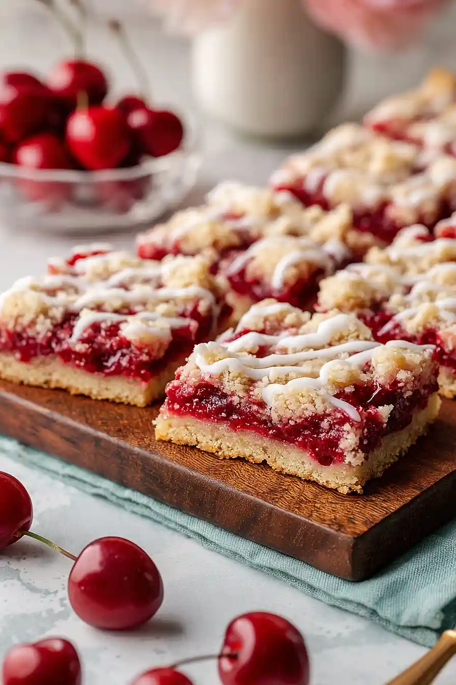 cherry crumble bars