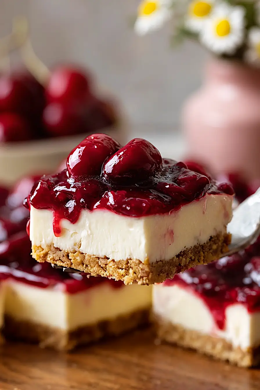 cherry cheesecake bars
