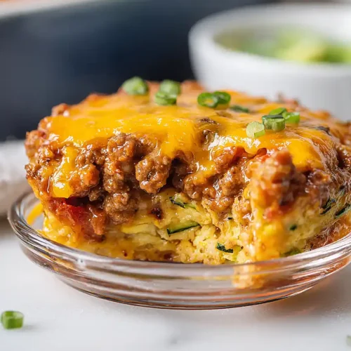 shredded zucchini and ground beef casserole