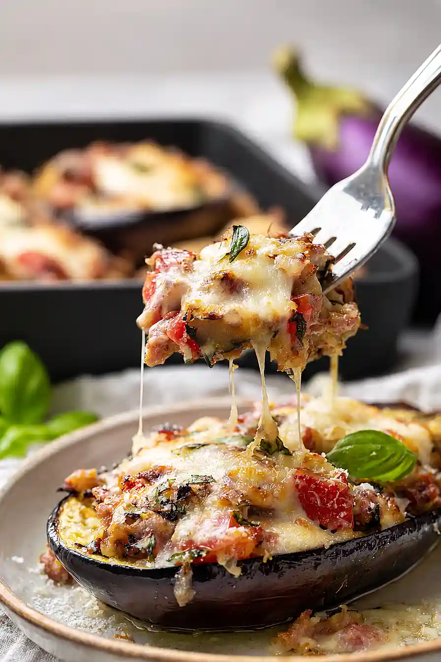 stuffed eggplant boats